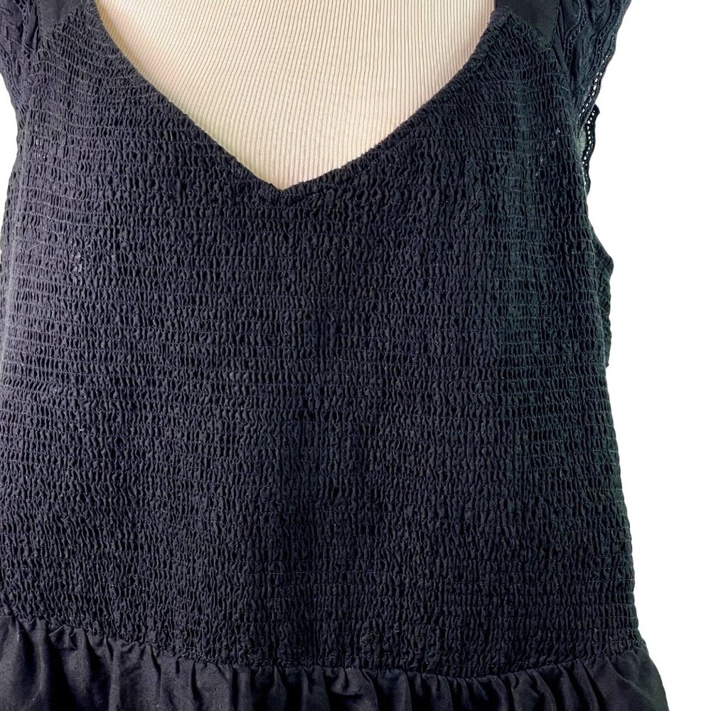 Old Navy Smocked Top Sleeveless Tank Size 2X Black New - Picture 3 of 9